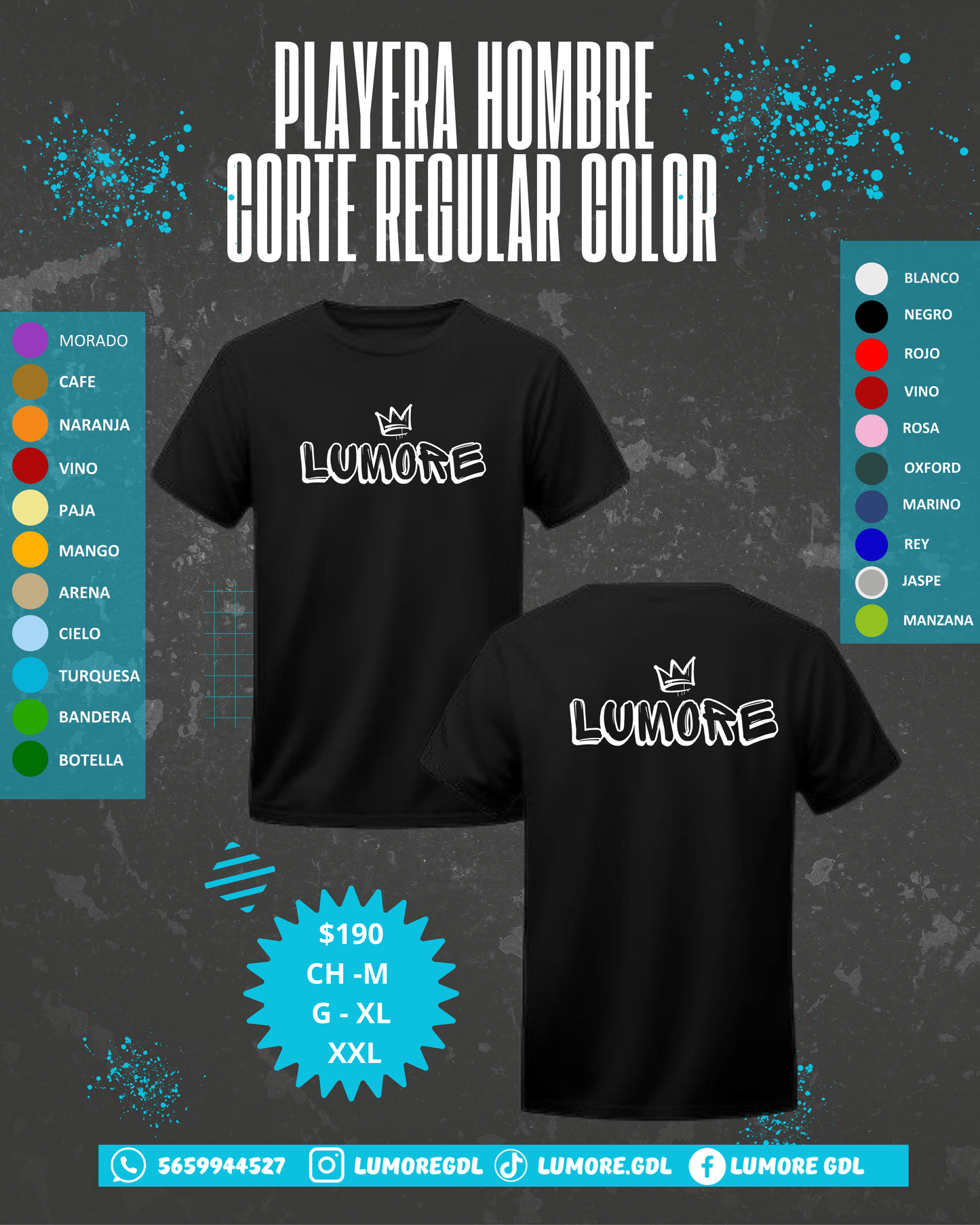 PLAYERA HOMBRE COLOR