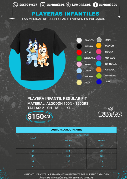 Playeras Infantiles