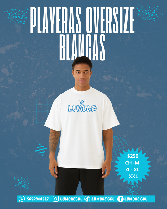 PLAYERA OVERSIZE BLANCA